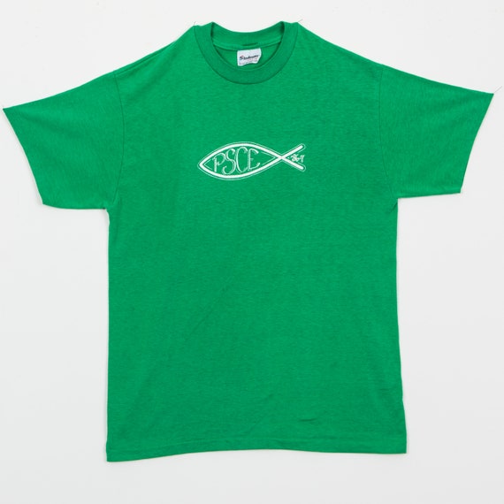 Pisces Kelly Green 1986 Astrology Fish T-shirt - image 1