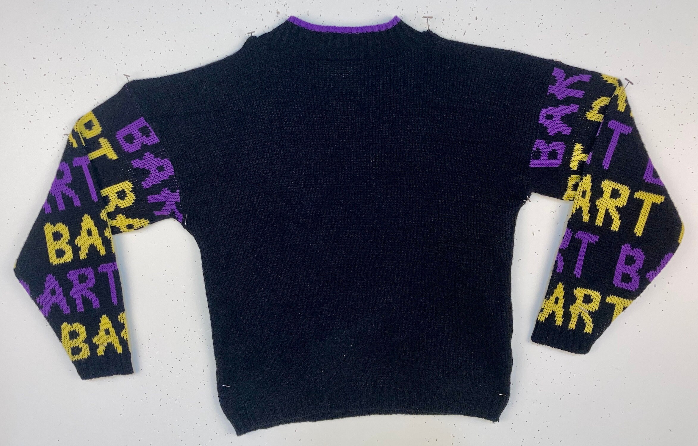Early 90 s Bart Simpson Skateboarding Knit Sweater Etsy