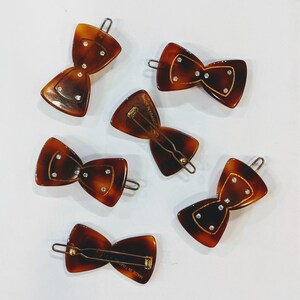 Brown or Black Bow Barrette | Made in France