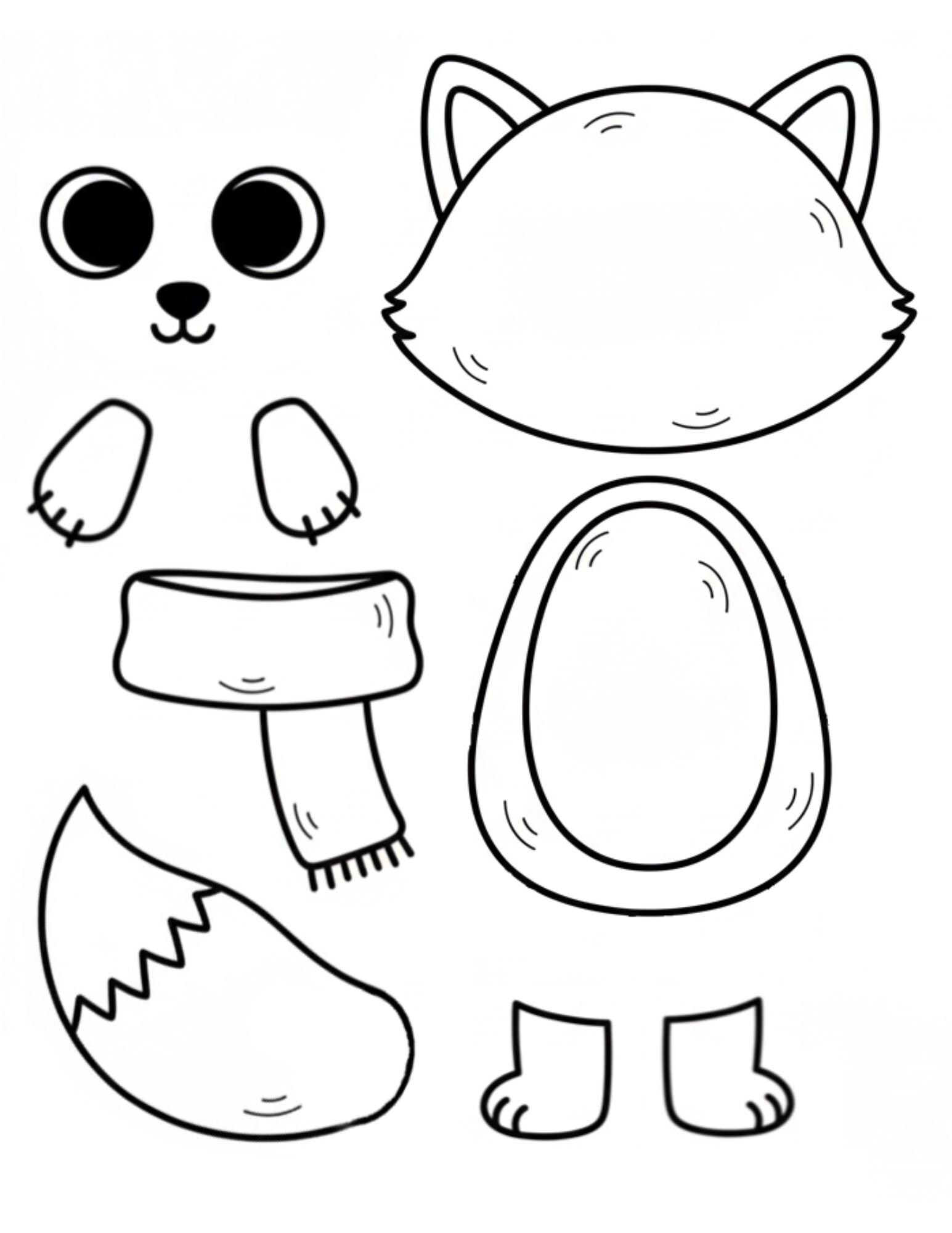Winter Animals Cut and Paste Crafts | Arctic Animal Templates (PDF) - Etsy