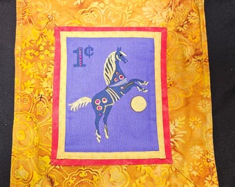 fantasy Horse Tote Bag - Hand Painted OOAK - Black Canvas Tote