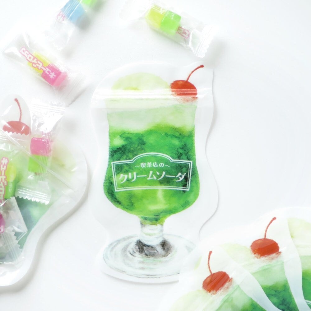 Cream Soda Zip Bag | Retro Japanese Candy Bags, Mini Gift (5pc) - Etsy