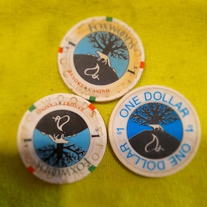 Foxwoods Casino token 1 dollar chip casino foxwood