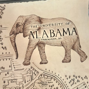 TheUniversity of Alabama Universitätsplan - Fine Art Print