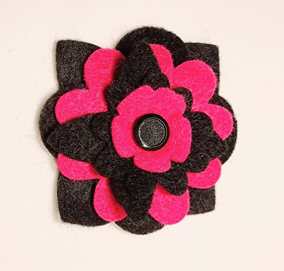 Hot pink flower hair cheap accessories