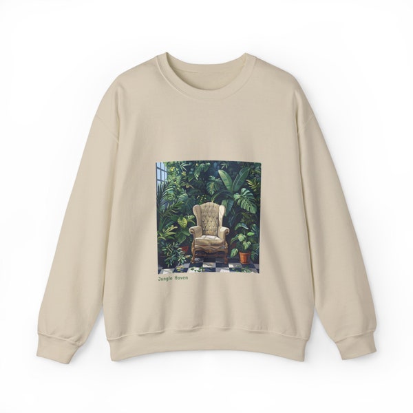 Plant Haven Crewneck Sweatshirt for plant lovers and indoor plant enthusiast | Women and Men's Clothing | Big Leaves