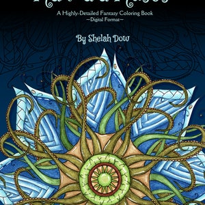 Mandala Muses - A Highly Detailed Fantasy Coloring Book for Adults Colouring - Full Book 25 Images Digital Download PDF