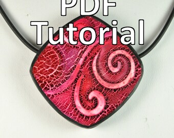 PDF Tutorial - Crackle Patterns on Polymer Clay Using Alcohol Inks