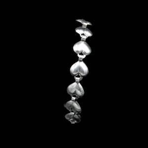 Vintage Hermann Siersbol SH Denmark Sterling Heart Bracelet