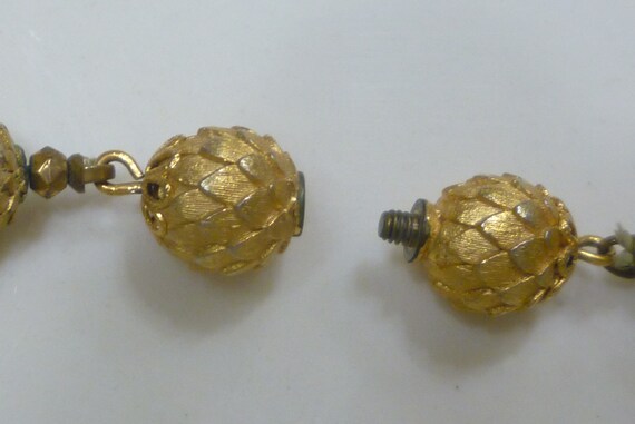 Vintage 50's Gold Tone Chocker Style Necklace - image 4
