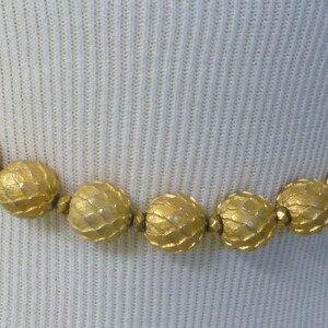 Vintage 50's Gold Tone Chocker Style Necklace image 2