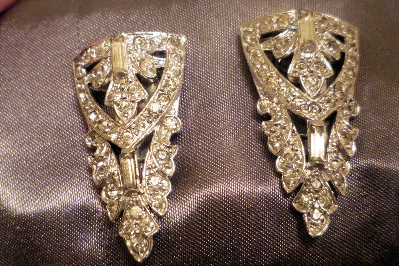 Vintage 1930/'s Rhinestone Duette