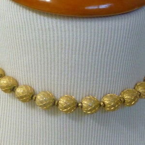 Vintage 50's Gold Tone Chocker Style Necklace image 1