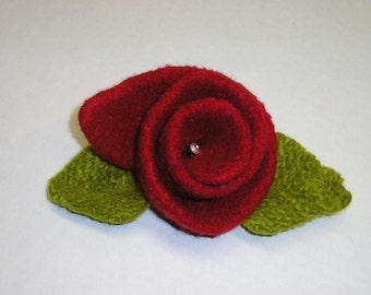 Quick Gift  Holiday Gift Knitting Pattern for Felted Flower Pins  Quick Felted Flower Pin Knitting Patterns Felting Patterns for Flower Pins