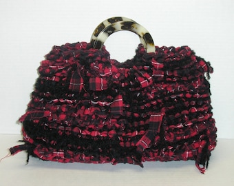 Purse Knitting Pattern Knitting with Fabric and Yarn Pattern for Knitting with Fabric Knitted Gifts Purse Knitting Patterns Handbag via pdf