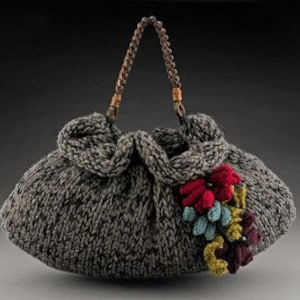 Knitting Patterns for Purses...The Slouchie..Handbag Knitting Patterns Purse Knitting Patterns...free shipping via pdf