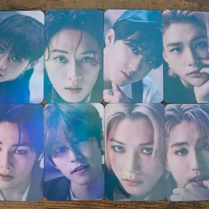 Stray Kids Holographischer 5-Sterne-Anhänger Fotokarten | Fanmade Lomos | OT8