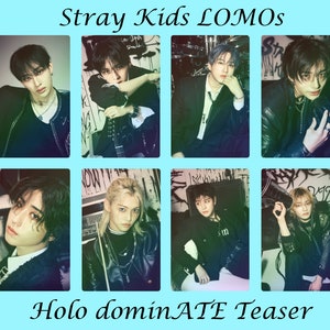 Stray Kids Holographische dominATE Teaser Fotokarten | Fanmade Lomos | OT8