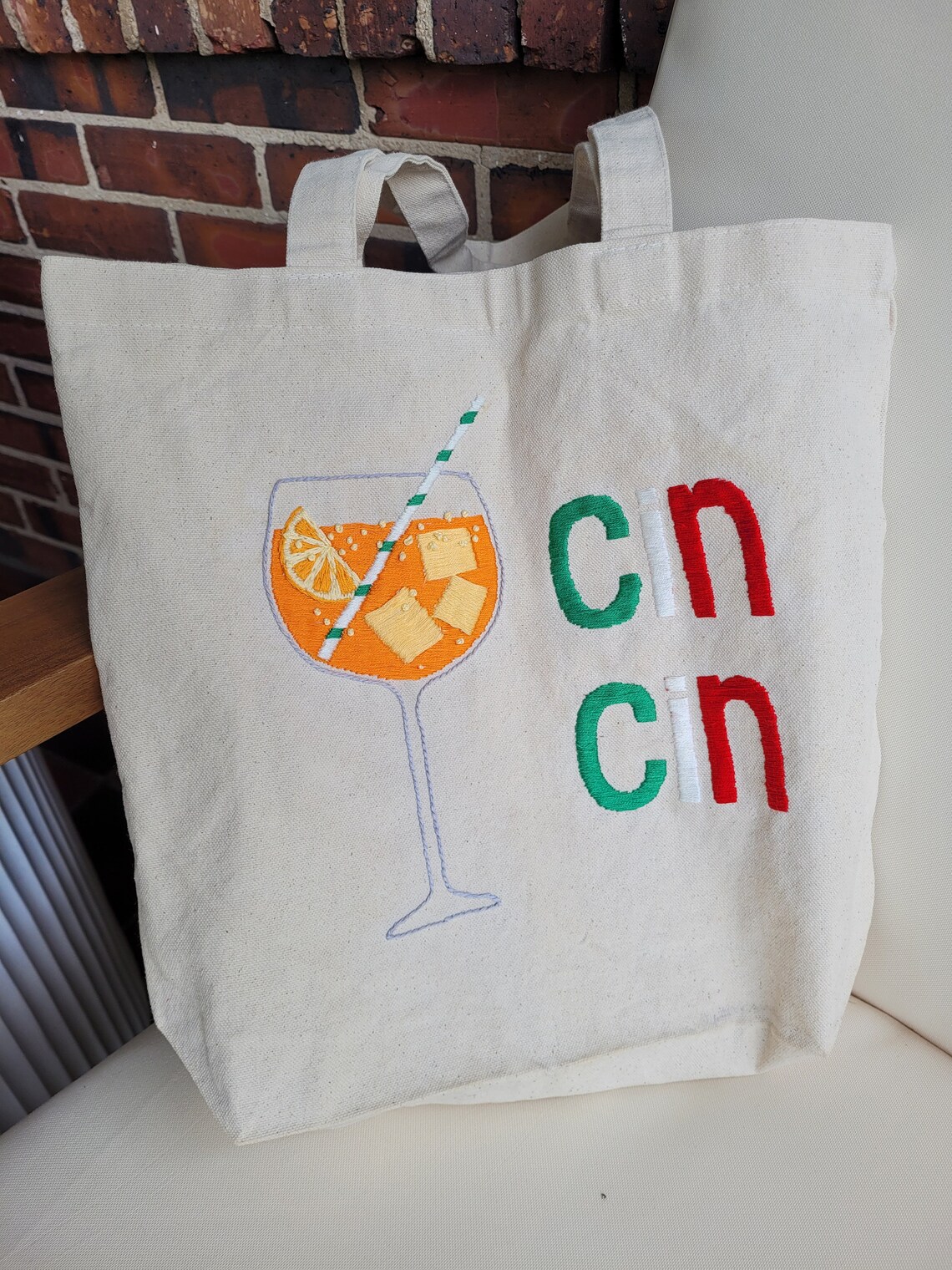 Tote Bag Aperol Spritz In Cotone - Borsa Spiaggia Viaggio Regalo Shopping