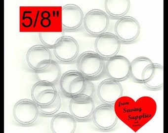 50 or 100 PIECES - 5/8" - CLEAR Plastic O Ring