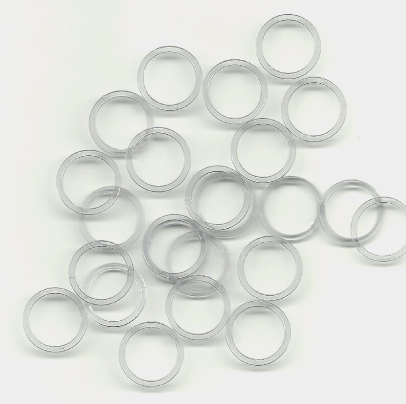 50 or 100 SETS 5/8 CLEAR Plastic Slide, Tri Bar Adjuster and O ring 100 or 200 pieces image 3
