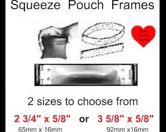 10 Pouch Frame SETS - 2 3/4" or 3 5/8" - SQUEEZE FRAMES - Coin Purse, Eye Glass Case, Pouch, 65mm or 92mm