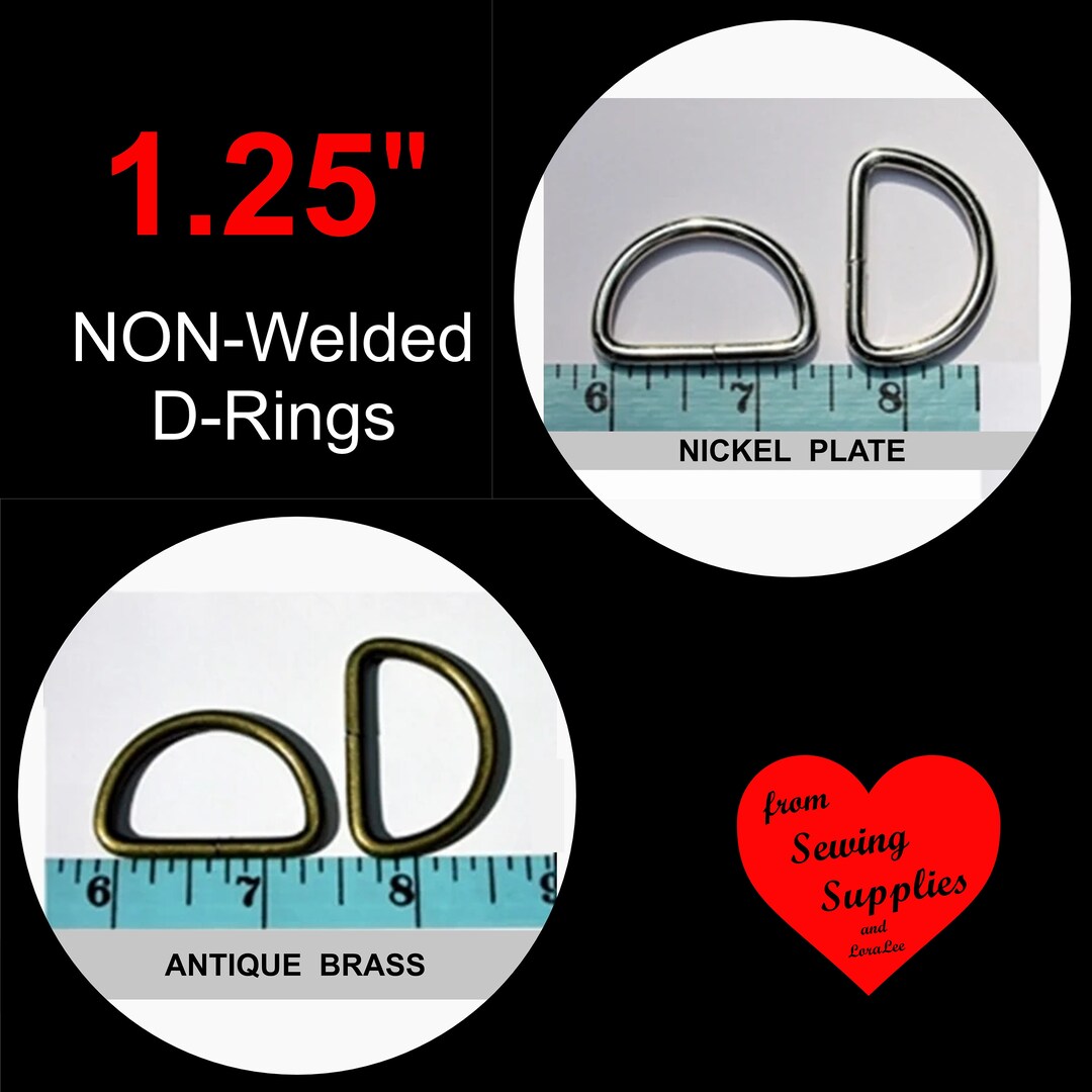 10 or 20 PIECES 1 1/4 Split D Rings, 1 1/4 X 3/4 Inch, 1.25, 32mm NON ...