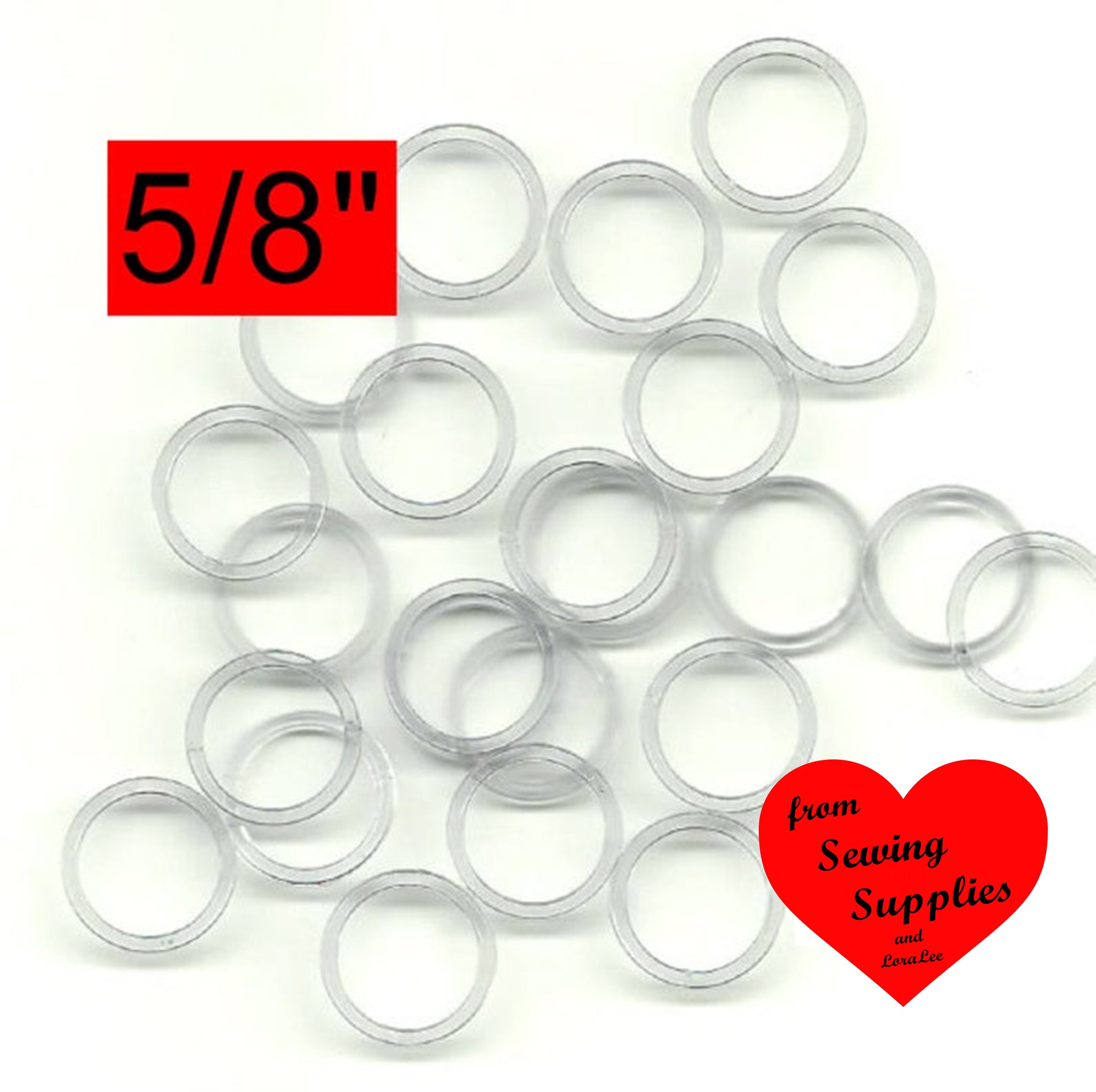 50 or 100 PIECES 5/8 CLEAR Plastic O Ring Etsy