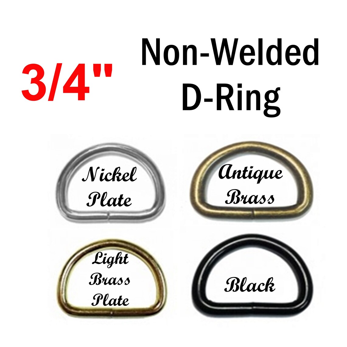 20 PIECES 3/4 Split D Rings Metal NON welded .75 Etsy