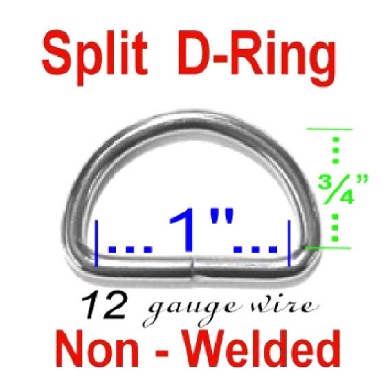 50 Pieces 1 Split D Rings 12 Gauge Metal NON - Etsy