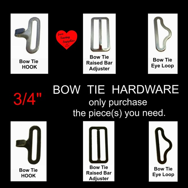 adjustable bow tie hardware
