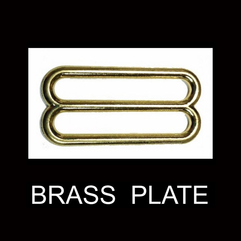 10 PIECES 1 1/2 METAL ZINC Tri-bar Strap Adjuster Nickel or Brass Plate, Black or Antique Brass Buckle Purse Strap Adjuster 1.5 Brass Plate