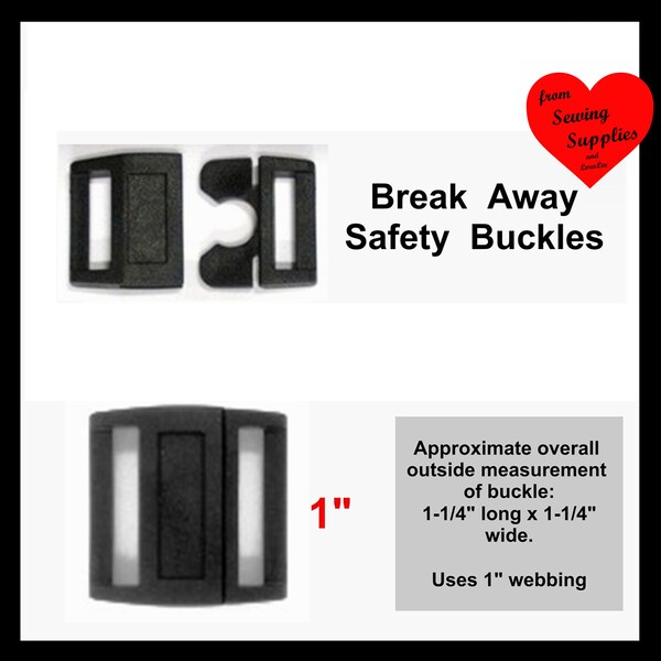 10  - 1" - Break Away Dog Collar Buckles