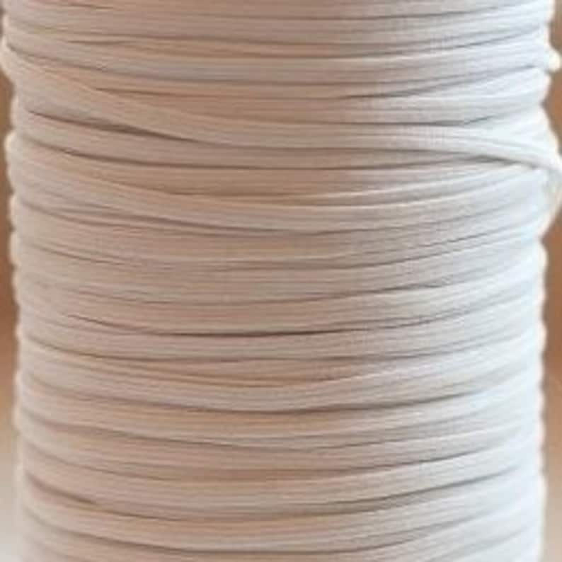 288 Yards 18 inch BULK Wholesale 18 WHITE Flat Braided ELASTIC