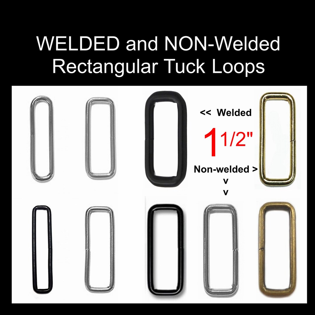 10 or 20 PIECES 1 1/2 Welded and Split Rectangular Loop Rings, 1.5 Inch ...
