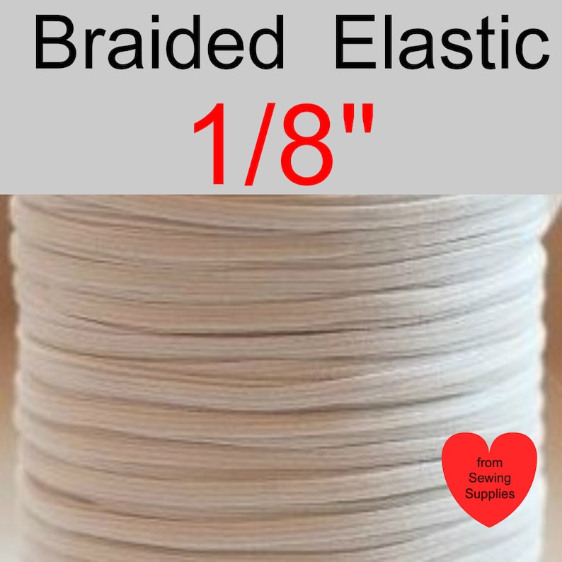 288 Yards 18 inch BULK Wholesale 18 WHITE Flat Braided ELASTIC