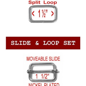 2 or 4 SETS - 1 1/2" - Slide and Loop SET, MOVEABLE Tri Bar - Nickel Plate 1.5