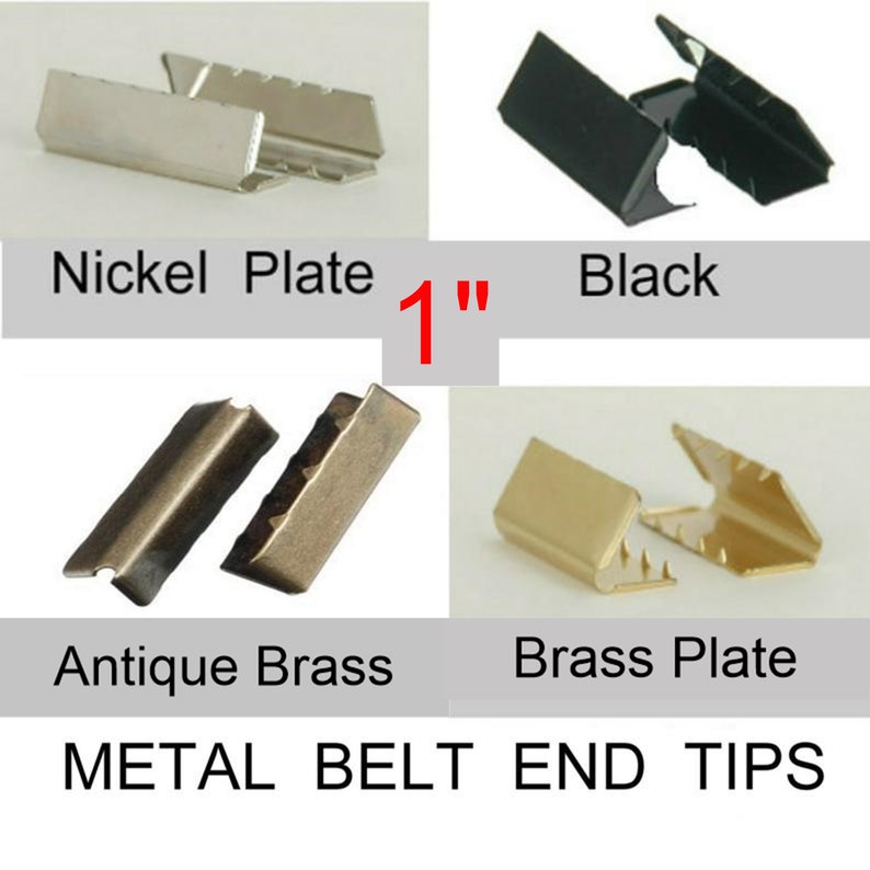 25 PIECES 1 Metal Belt End Tip Your Choice of Etsy