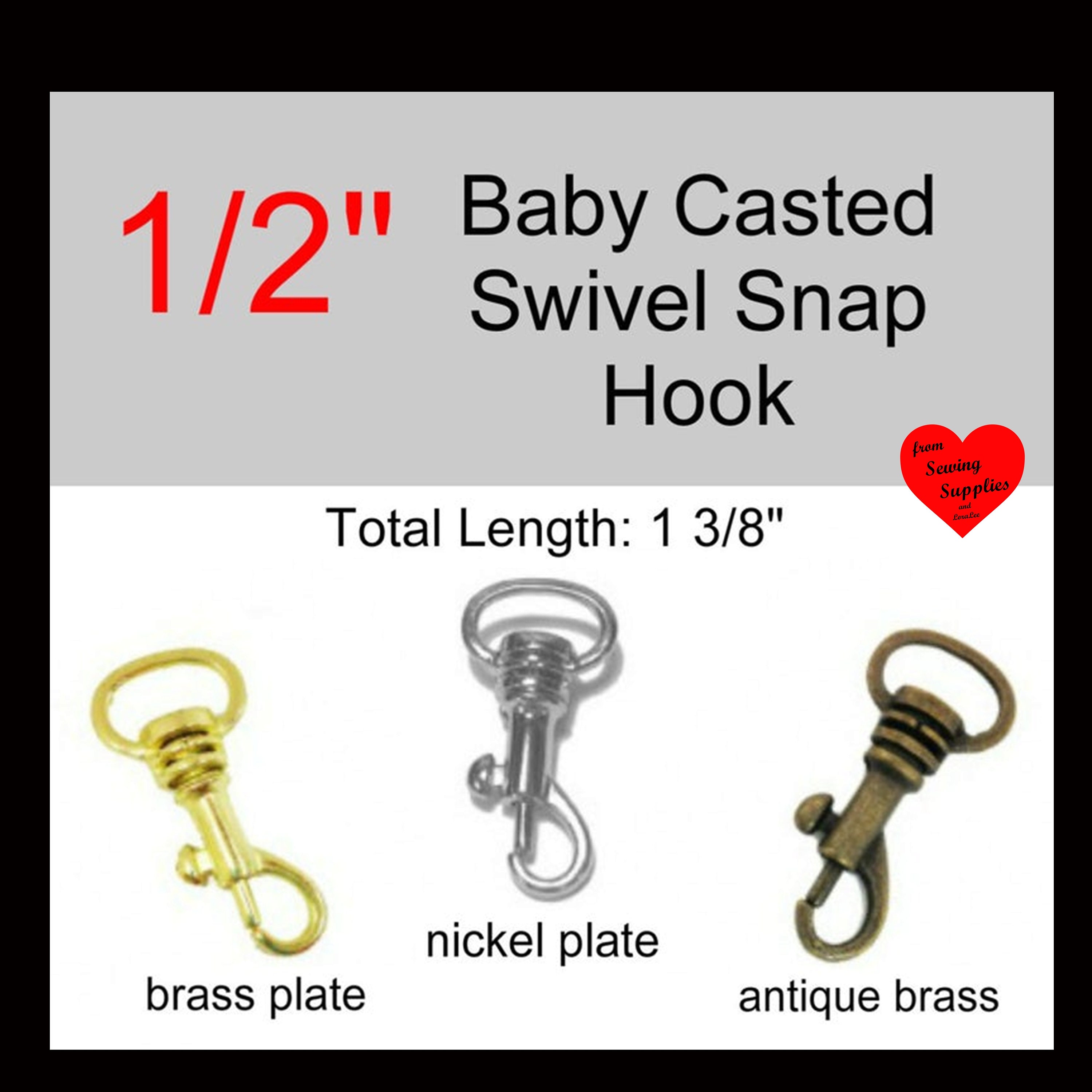 Brass Swivel Snap Hooks - Diverse and Multifuntional (1/2 Inch, 15 Pack)
