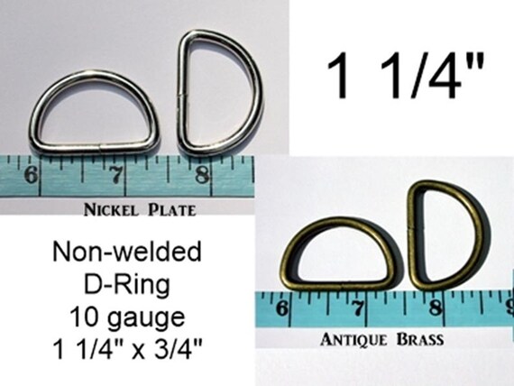 NICKEL PLATED HEAVY SPLIT /'D/' DEE RINGS 32mm 2 x 1 1//4/"