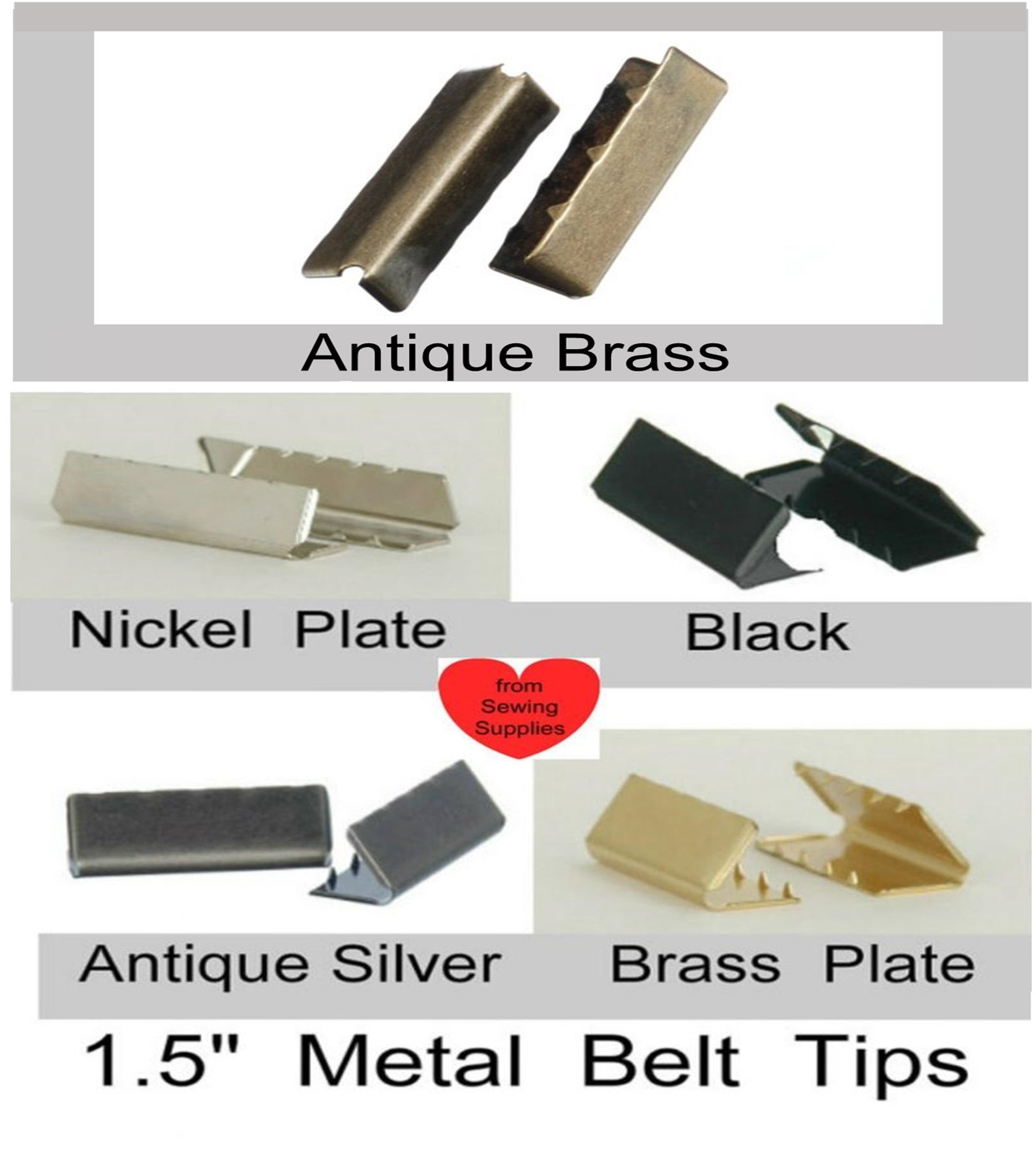 12 PIECES 1 1/2 Metal Belt End Tip 1.5 Your Etsy