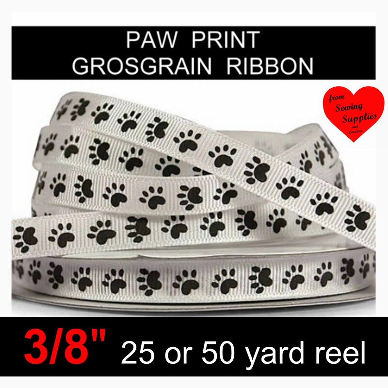 Paw Print Ribbon - Etsy