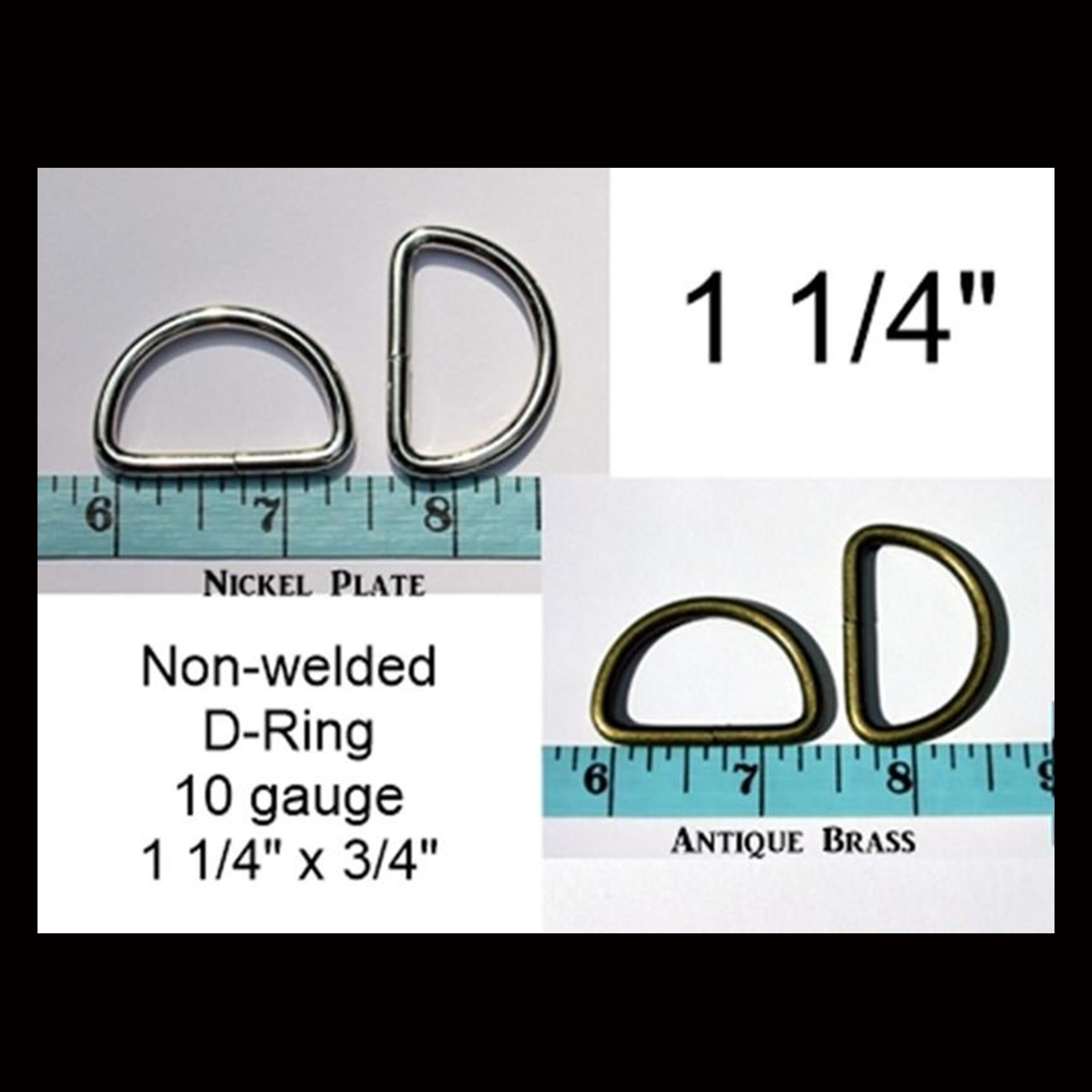 50 PIECES 1 1/4 Split D Rings 1 1/4 x 3/4 inch | Etsy