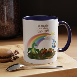 Tasse à café El Dragon de la Cola de carton Tasse Dragon Tale Cadeau pour amoureux du rat de bibliothèque Mug livre pour enfants