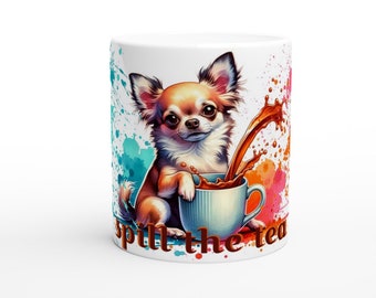 Mors de thee chihuahua hond mok, koffiemok, theemok, cadeau voor hem, cadeau voor haar, kerstcadeau, verjaardagscadeau