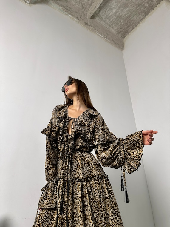 Graduation formal dress, plus size midi dress, leopard print prom dress, fairy goddess dress, elopement fantasy dress, ethereal dress Graduation formal dress, plus size midi dress, leopard print prom dress, fairy goddess dress, elopement fantasy dress, ethereal dress