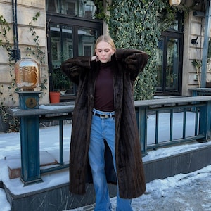Womans warm winter fur coat, vintage long winter coat, luxury winter fur clothing, long woman fur jacket, winter fur coat woman, luxury gift