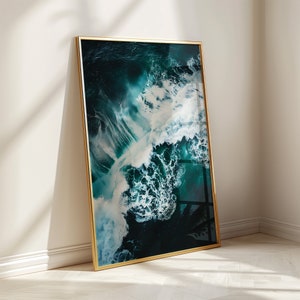 Ozean klares Wasser Druck Wandkunst, Boho Ozean Wandkunst, Küstenozean Wellen Drucke, Ozean Türkis Wasser Poster, Ozean Welle Poster Meer Druck