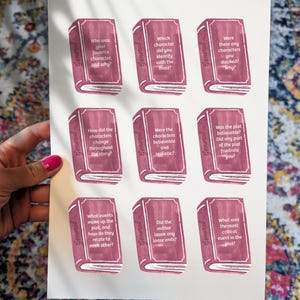 Printable Book Club Discussion Cards image 5