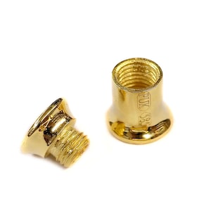 Solid 14K Gold Double Flared Plugs - Gold Ear Stretcher Screw Ear Tunnel, Ear Gauges Stretching Kit Body Jewellery - 1 piece - Hand Made